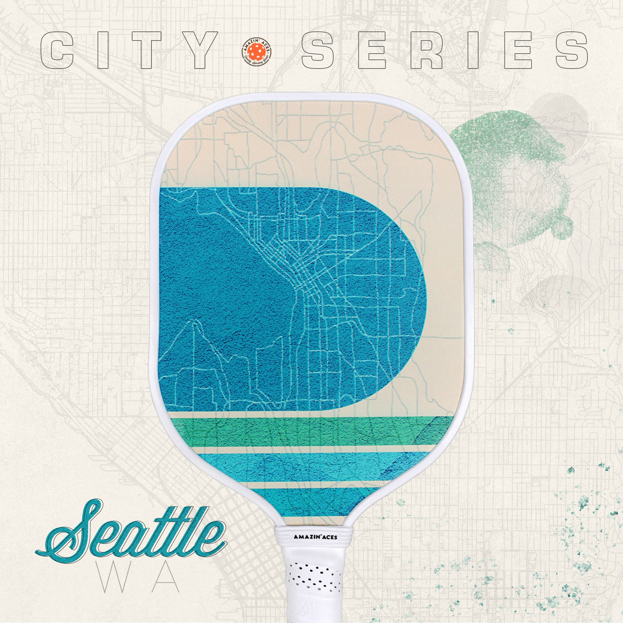 Amazin' Aces City Series Seattle, Washington-Inspired 2-Paddle Pickleball Set
