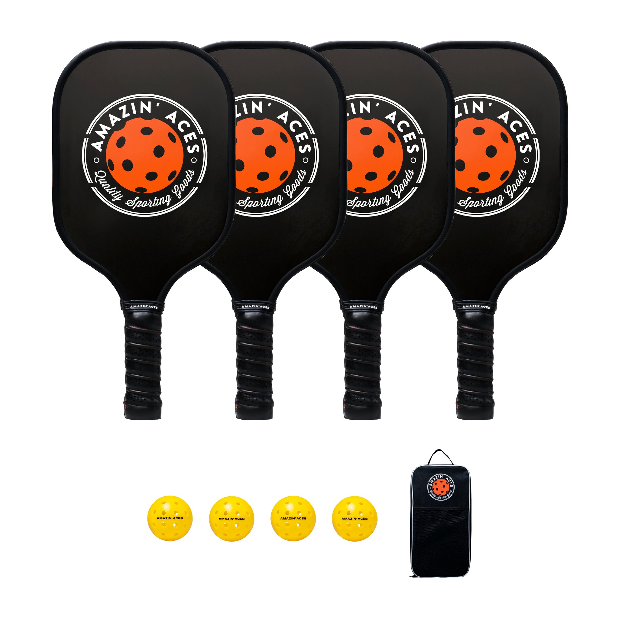 Amazin Aces Classic Graphite Pickleball Paddle Pack of 4